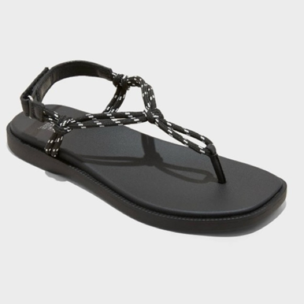 Women's Carson Rope Hiker Sandals - Wild Fable Black Size 7 new